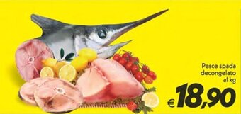 Iper Super Conveniente Pesce spada decongelato offerta