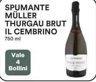 Coop SPUMANTE MÜLLER THURGAU BRUT 750 ml offerta
