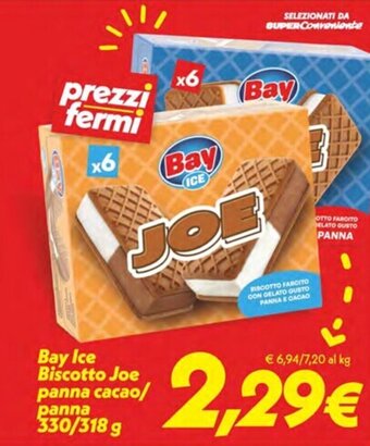 Iper Super Conveniente Bay Ice Biscotto Joe panna cacao/ panna 330/318 g offerta