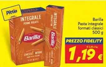 Iper Super Conveniente Barilla Pasta integrale formati classici 500 g offerta