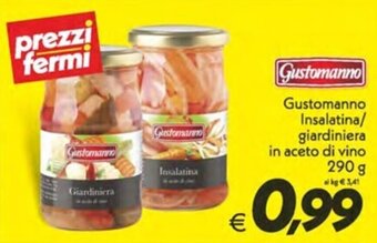 Iper Super Conveniente Gustomanno Insalatina/ giardiniera in aceto di vino 290 g offerta