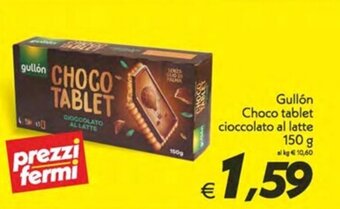 Iper Super Conveniente Gullón Choco tablet cioccolato al latte 150 g offerta
