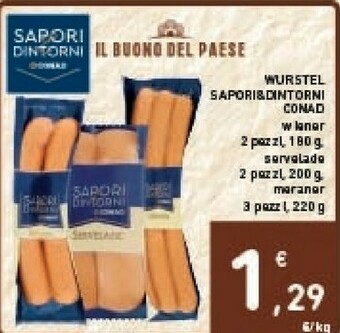 Conad Sapori & Dintorni Conad Wurstel offerta