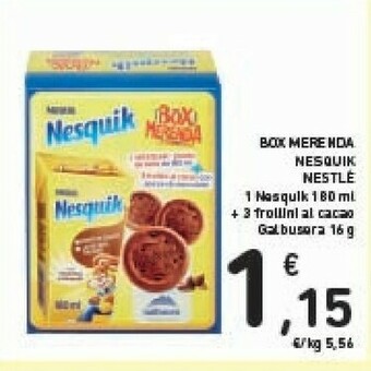 Conad Nestlè Box Merenda Nesquik + 3 Frollini Al Cacao offerta