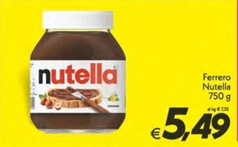 Iper Super Conveniente Ferrero Nutella 750 g offerta