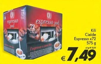 Iper Super Conveniente Kili Cialde Espresso x72 575 g offerta