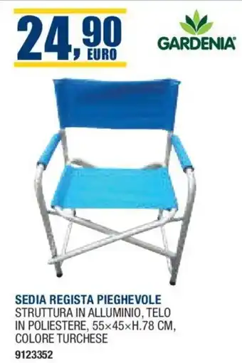 Bricofer GARDENIA SEDIA REGISTA PIEGHEVOLE offerta