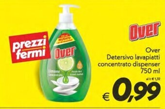 Iper Super Conveniente Over Detersivo lavapiatti concentrato dispenser 750 ml offerta