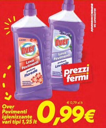 Iper Super Conveniente Over Pavimenti igienizzante vari tipi 1,25 It offerta