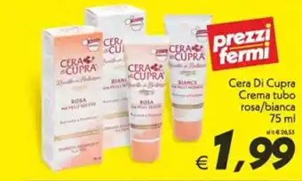 Iper Super Conveniente Cera Di Cupra Crema tubo rosa/bianca 75 ml offerta