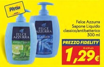 Iper Super Conveniente Felce Azzurra Sapone Liquido classico/antibatterico 300 ml offerta