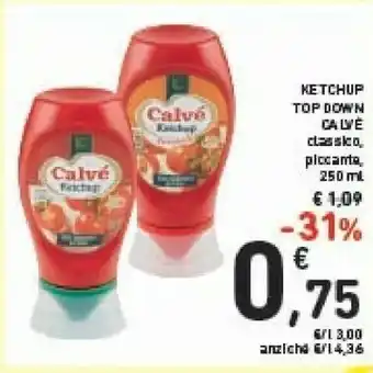 Conad Calvè Ketchup Top Down Classico / Piccante offerta