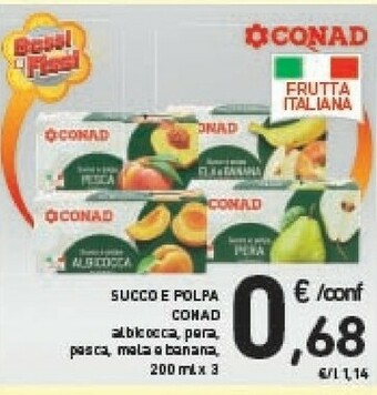 Conad Conad - Succo E Polpa Di Pera Biologica 600 G(ml) offerta