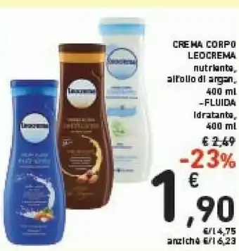 Conad Leocrema Crema Corpo Nutriente/ Olio Di Argan/ Fluida/ Idratante offerta