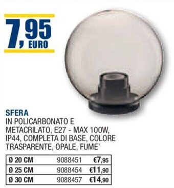 Bricofer SFERA 20 cm offerta