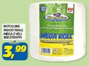 Risparmio Casa ROTOLONE INDUSTRIALE MEGA 2 VELI 800 STRAPPI offerta