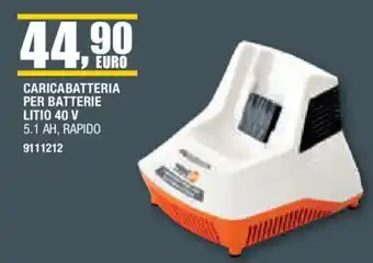 Bricofer CARICABATTERIA PER BATTERIE LITIO 40 V 5.1 AH, RAPIDO offerta