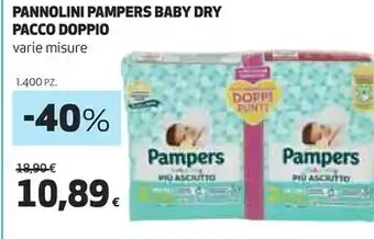 Ipercoop Pampers pannolini baby dry pacco doppio offerta