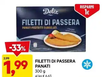DPiù Deliz filetti di passera offerta