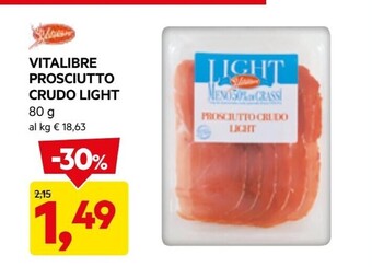 DPiù Vitalibre prosciutto crudo light offerta