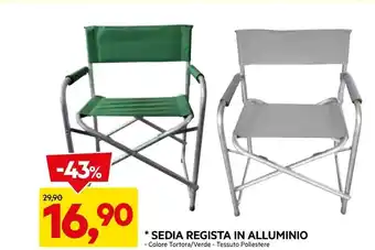 DPiù Sedia regista in alluminio offerta