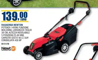Bricofer RASAERBA NEWTON POTENZA 1400W offerta