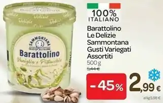 Carrefour Express Sammontana barattolino le delizie gusti variegati assortiti offerta