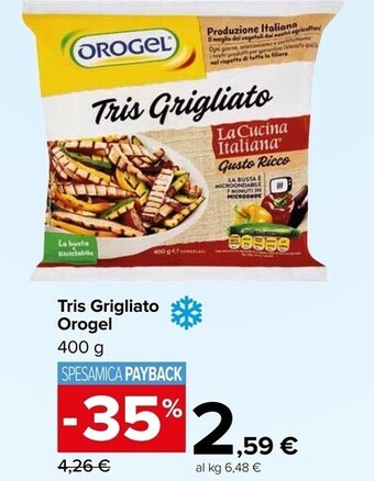 Carrefour Market Orogel tris grigliato offerta