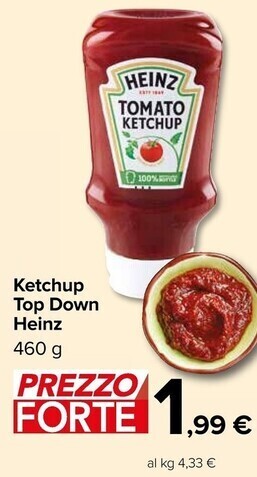 Carrefour Market Heinz ketchup top down offerta