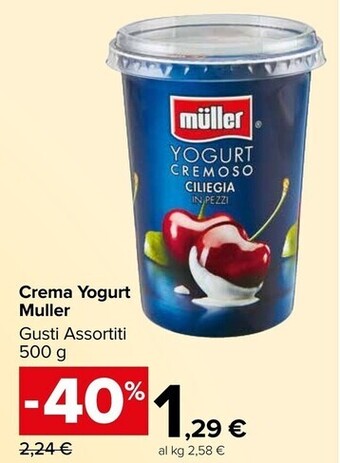Carrefour Market Muller crema yogurt offerta