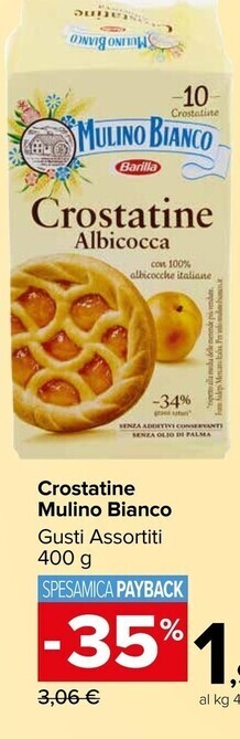 Carrefour Market Mulino bianco crostatine offerta