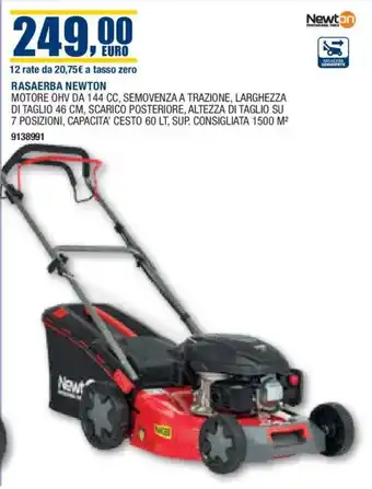 Bricofer RASAERBA NEWTON MOTORE OHV DA 144 CC offerta