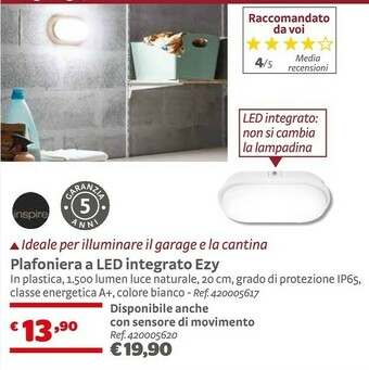 Bricocenter Bricocenter Plafoniera A LED Integrato Ezy offerta