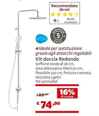 Bricocenter Redondo Kit Doccia offerta