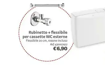 Bricocenter Bricocenter Rubinetto + Flessibile Per Cassette Wc Esterne offerta