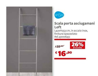 Bricocenter Sensea Scala Porta Asciugamani Loft offerta