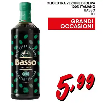 Borello Supermercati OLIO EXTRA VERGINE DI OLIVA 100% ITALIANO BASSO lt 1 offerta
