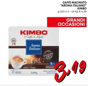CAFFÈ MACINATO "AROMA ITALIANO" KIMBO g 250 x 2