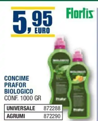 Bricofer CONCIME PRAFOR BIOLOGICO CONF. 1000 GR offerta
