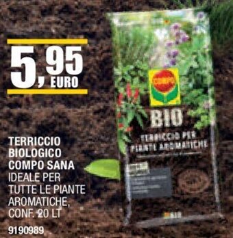 Bricofer TERRICCIO BIOLOGICO COMPO SANA CONF 20 LT offerta