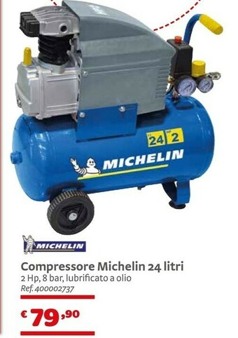 Bricocenter Michelin Compressore Michelin 24 Litri offerta