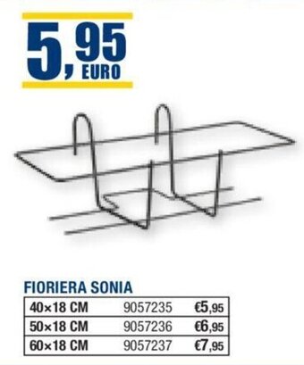 Bricofer FIORIERA SONIA 40x18 CM offerta