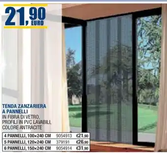 TENDA ZANZARIERA A PANNELLI 4 PANNELLI, 100x240 CM 5