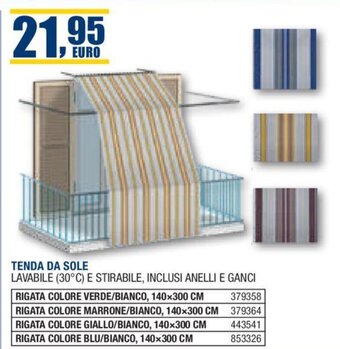 Bricofer TENDA DA SOLE 140 x 300 CM offerta