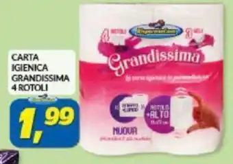 Risparmio Casa CARTA IGIENICA GRANDISSIMA 4 ROTOLI offerta