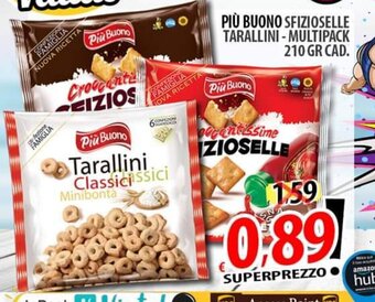PIÙ BUONO SFIZIOSELLE TARALLINI - MULTIPACK 210 GR CAD.