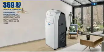 Bricofer CONDIZIONATORE PORTATILE 12000 BTU offerta