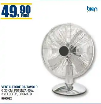 VENTILATORE DA TAVOLO Ø 30 CM,