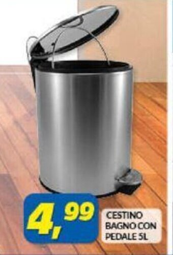 CESTINO BAGNO CON PEDALE 5L