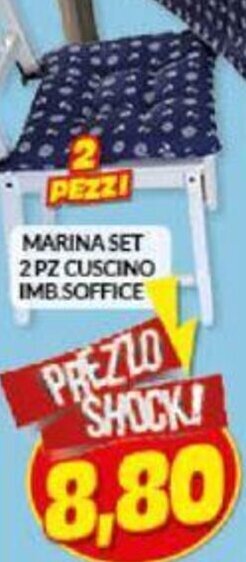 Risparmio Casa MARINA SET 2 PZ CUSCINO IMB.SOFFICE offerta
